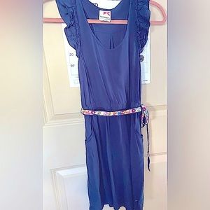 VGUC TommyGirl Sz-S*JuniorsDress- Ruffled LayeredSleeves,🌸Gathered/Belted Waist🌸